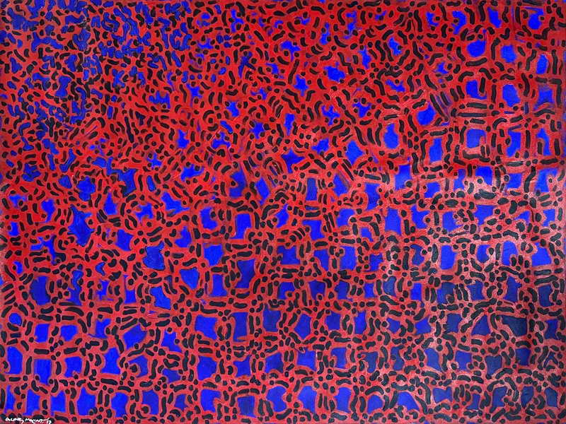 Aung Myint The Blue acrylic on canvas 92 x 122cm 2017