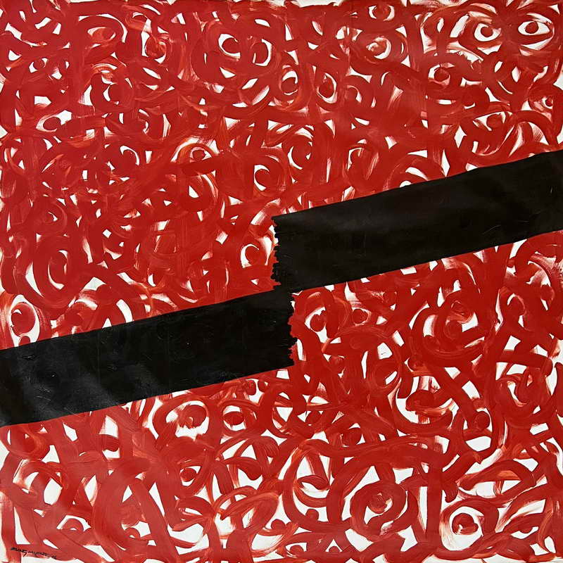 Aung Myint Wrongly acrylic on canvas 152.5-x-152.5cm 2016