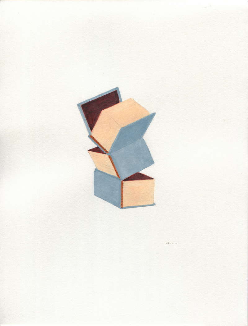 Chihoi, How to Read 4, acrylic and pencil on paper, 29.7 x 21cm, 2022