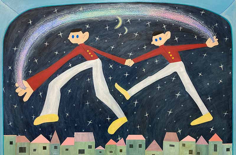 Chivas Leung, A Wondrous World Where I Like to Be, oil on canvas, 80 x 120cm, 2023