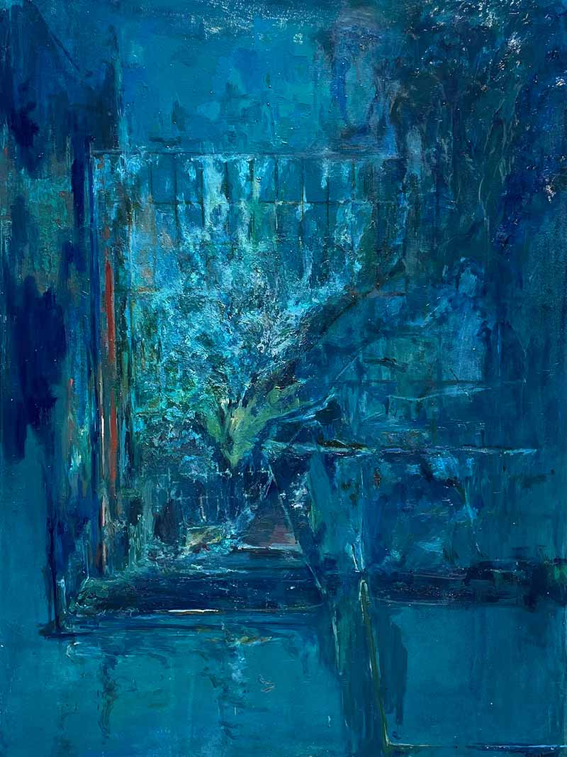 Kaiaroonsuth Chonticha, The Night is Young, oil on canvas, 122 x 92 x 4cm, 2023