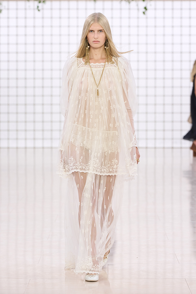 The long white skirt. Photo courtesy of Chloé