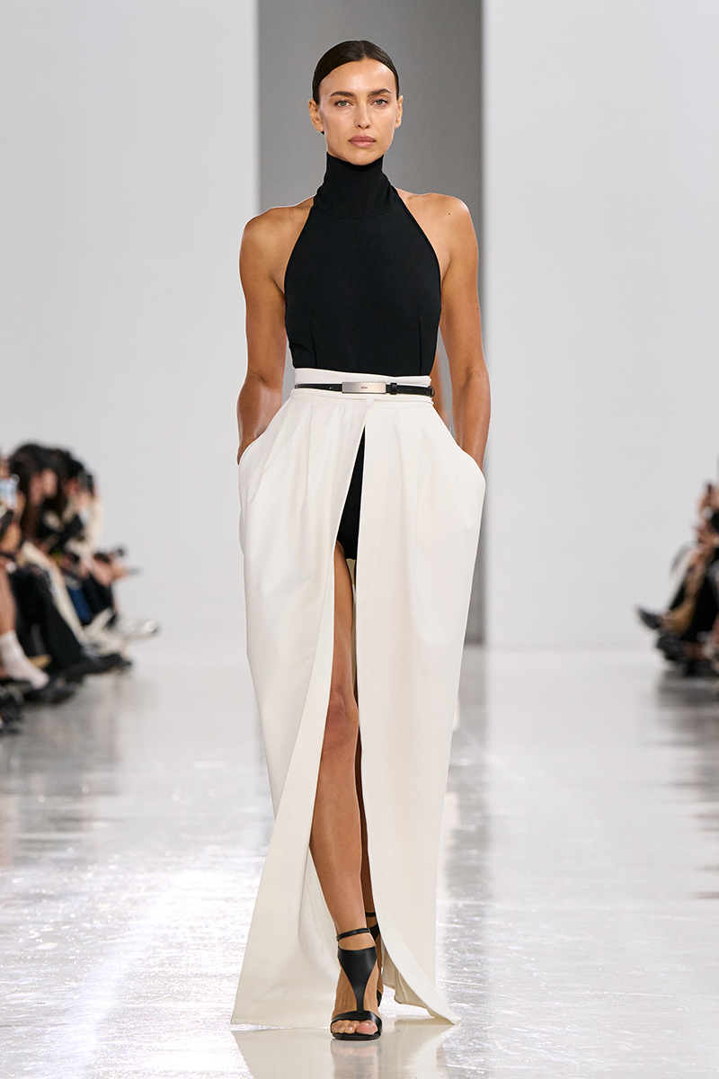 The long white skirt. Photo courtesy of Max Mara