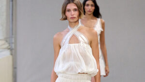 The long white skirt. Photo courtesy of Alberta Ferretti