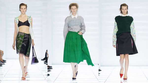 Prada Spring/Summer 2027: the skirt as an object - Photo courtesy of Prada