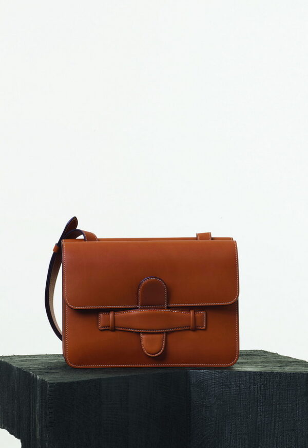 CÉLINE SUMMER 2015 TAN NATURAL CALFSKIN SYMMETRICAL HKD 15,000