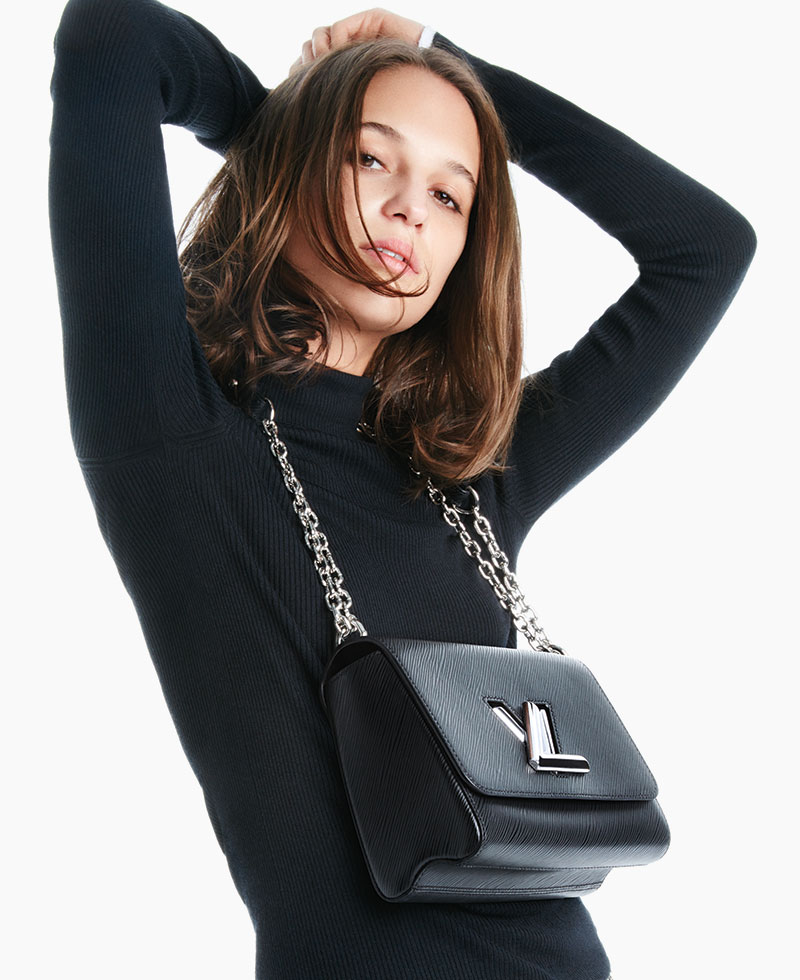 ALICIA VIKANDER ROCKS THE NEW CLASSIC LOUIS VUITTON TWIST BAG IN SS16 LEATHER GOODS ADVERTISING CAMPAIGN
