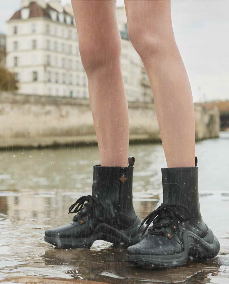 Rubber LV Archlight sneaker boots - black