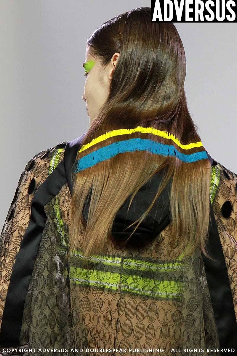 Hair trends 2018. Hand painted hair. Byblos SS 2018, hair: Adrian Clark. Ph. Mauro Pilotto