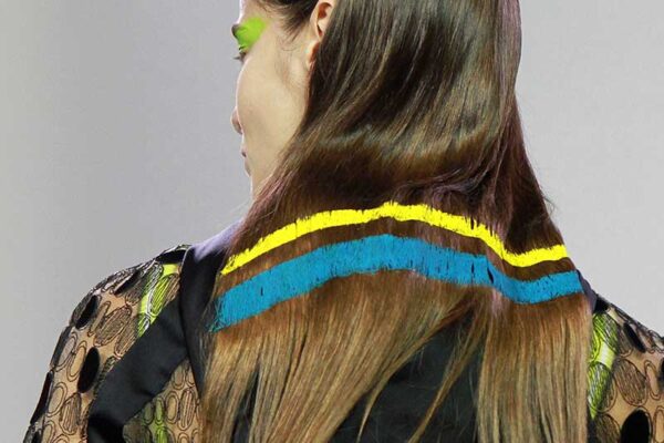 Hair trends 2018. Hand painted hair. Byblos SS 2018, hair: Adrian Clark. Ph. Mauro Pilotto