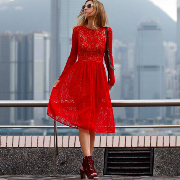Model: Charlotte Mesman - Ph. Alessio Cristianini, dress: SAU, shoes and sunglasses: ZARA, fake fur pompon: TOPSHOP, bag: vintage