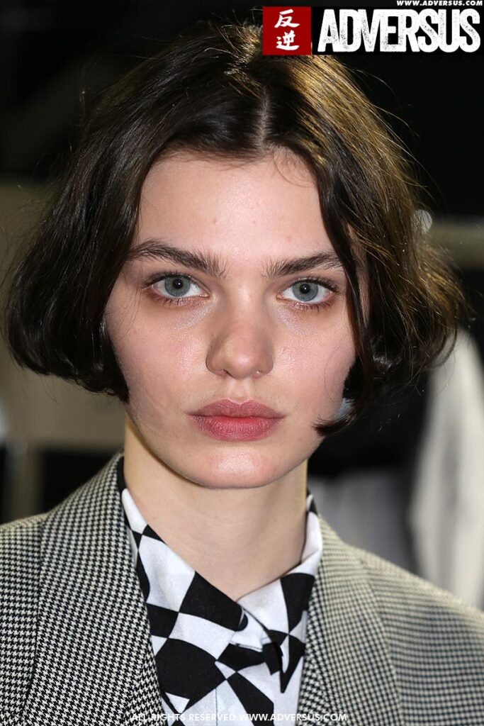 Hair: Anthony Turner for the MSGM FW 2019 2020 Fashion Show. Foto: Mauro Pilotto