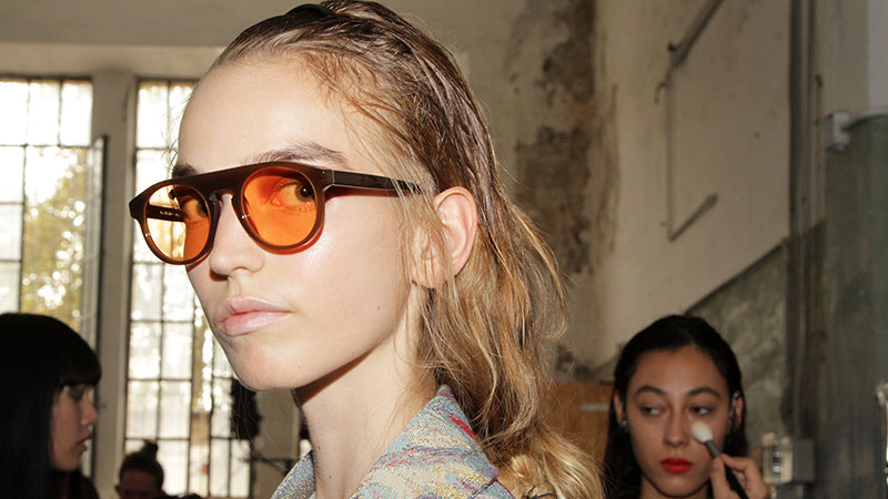 Summer hairstyle with different textures