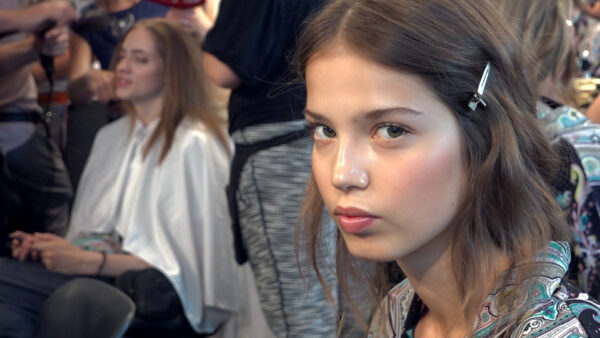 Backstage at Etro. Trendy hair styles with James Pecis