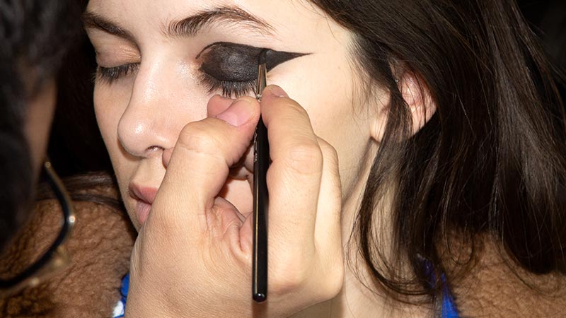 Make-up trends FW 2019 2020. Fashion Show: Missoni. Make-up: Linsey Alexander for MAC. Photo: Charlotte Mesman