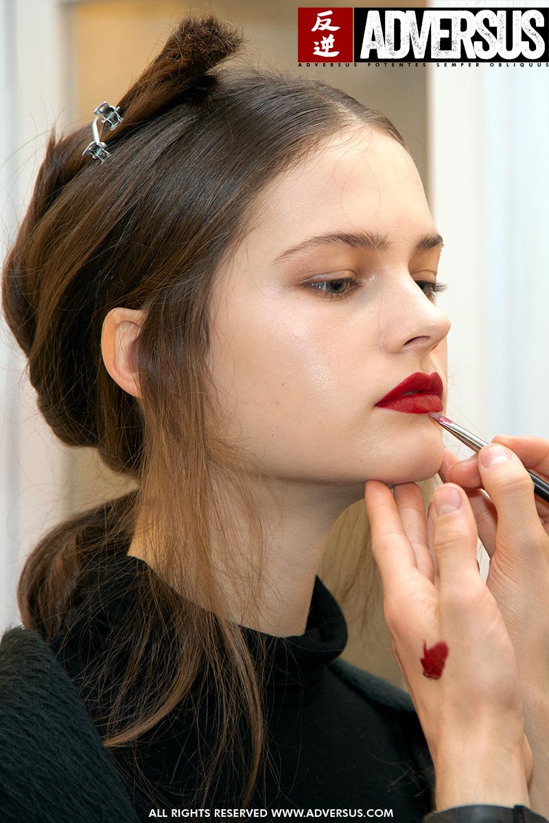 Make-up trends Fall Winter 2019 2020. Fashion Show: Luisa Beccaria. Make-up: Cynthia Di Meo. Photo: Charlotte Mesman