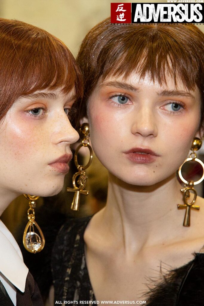 Make-up trends Fall Winter 2019 2020. Fashion Show: Antonio Marras FW 2019 2020. Photo: Charlotte Mesman