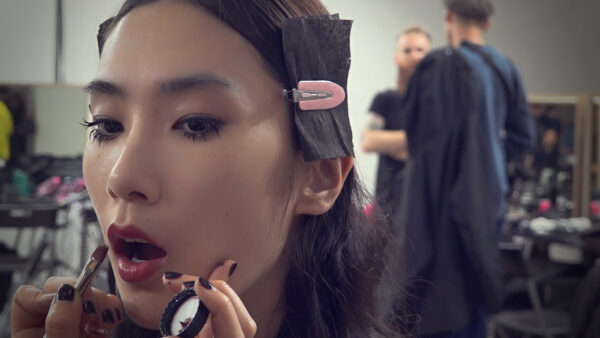 Cool mascara, focus on eyes and lips with Miranda Joyce for MSGM