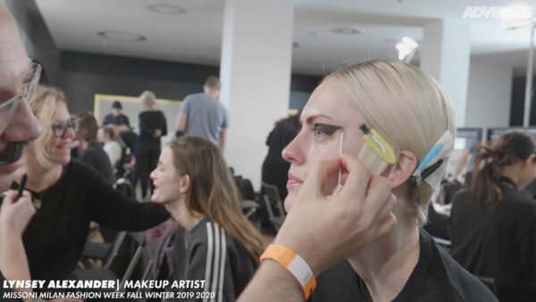 A strong, punk eyeliner for Missoni FW2019/20 with Lynsey Alexander