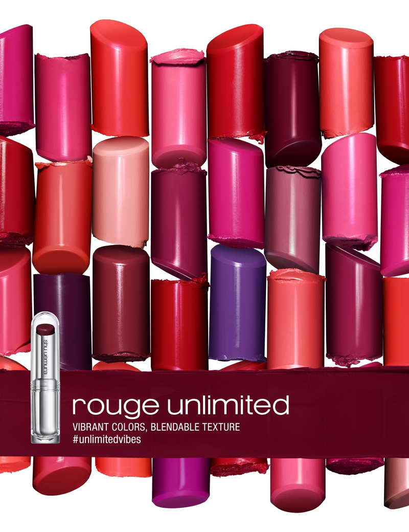 shu uemura NEW rouge unlimited vibrant colors, blendable texture