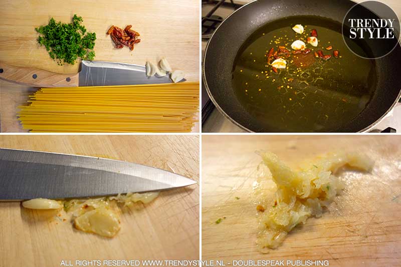 Spaghetti aglio olio e peperoncino, the Italian recipe