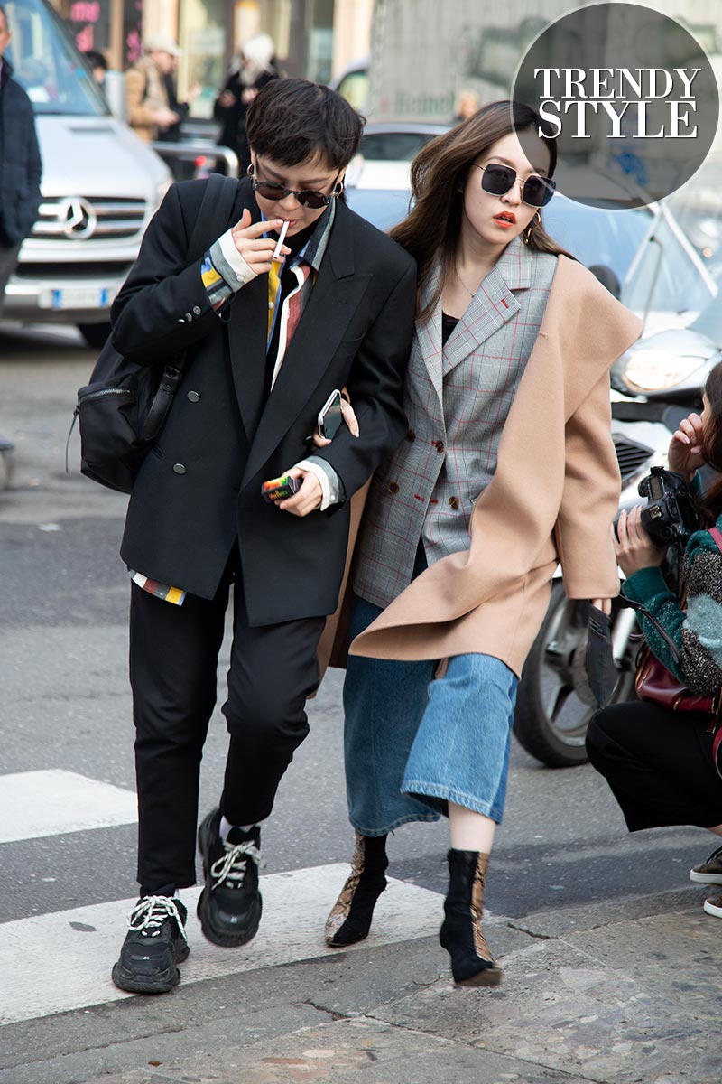 Street style at the Max Mara SS 2019 Fashion Show